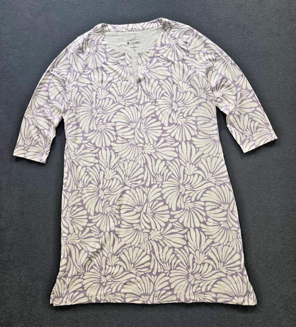 Coolibar UPF 50+ Oceanside Tunic Dress Women XL Medallion 3/4 Sleeve A010538